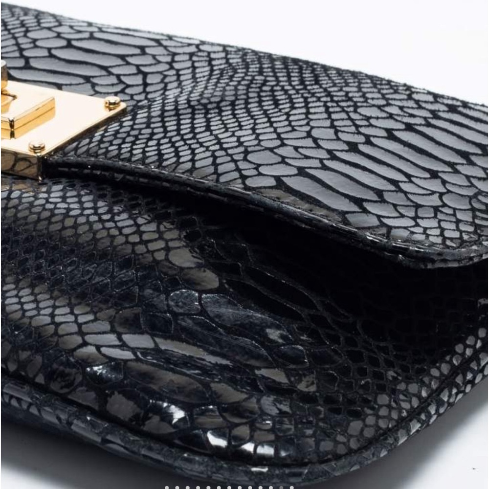 Michael Michael Kors Black Python Embossed Leathe… - image 3